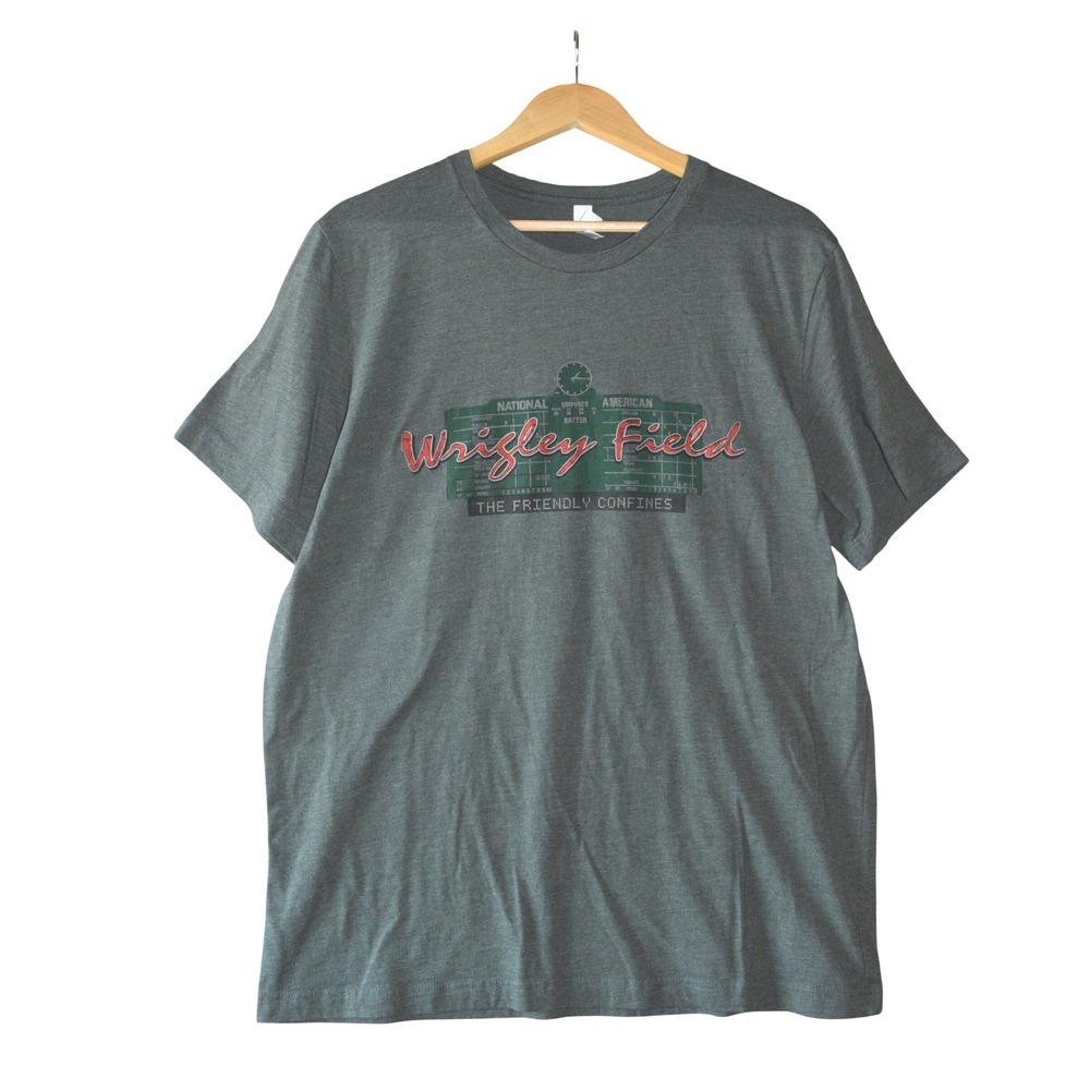 Bella Canvas Wrigley Field T Shirt Mens XL Charcoal Excellent Graphic Tee